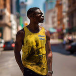 Mansa Musa Men Tank Top Golden Legacy Theme Ancient Map Regal Portrait of Mali Emperor Timbuktu - African Pride