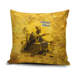 Mansa Musa Pillow Cover Golden Legacy Theme Ancient Map Regal Portrait of Mali Emperor Timbuktu - African Pride
