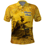 Mansa Musa Polo Shirt Golden Legacy Theme Ancient Map Regal Portrait of Mali Emperor Timbuktu - African Pride