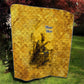 Mansa Musa Quilt Golden Legacy Theme Ancient Map Regal Portrait of Mali Emperor Timbuktu - African Pride