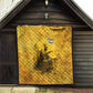 Mansa Musa Quilt Golden Legacy Theme Ancient Map Regal Portrait of Mali Emperor Timbuktu - African Pride
