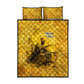 Mansa Musa Quilt Bed Set Golden Legacy Theme Ancient Map Regal Portrait of Mali Emperor Timbuktu - African Pride