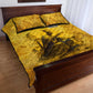 Mansa Musa Quilt Bed Set Golden Legacy Theme Ancient Map Regal Portrait of Mali Emperor Timbuktu - African Pride