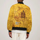 Mansa Musa Sleeve Zip Bomber Jacket Golden Legacy Theme Ancient Map Regal Portrait of Mali Emperor Timbuktu - African Pride