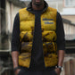 Mansa Musa Sleeveless Puffer Jacket Golden Legacy Theme Ancient Map Regal Portrait of Mali Emperor Timbuktu - African Pride