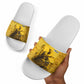 Mansa Musa Slide Sandals Golden Legacy Theme Ancient Map Regal Portrait of Mali Emperor Timbuktu - African Pride