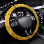 Mansa Musa Steering Wheel Cover Golden Legacy Theme Ancient Map Regal Portrait of Mali Emperor Timbuktu - African Pride