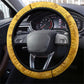 Mansa Musa Steering Wheel Cover Golden Legacy Theme Ancient Map Regal Portrait of Mali Emperor Timbuktu - African Pride