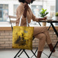 Mansa Musa Tote Bag Golden Legacy Theme Ancient Map Regal Portrait of Mali Emperor Timbuktu - African Pride