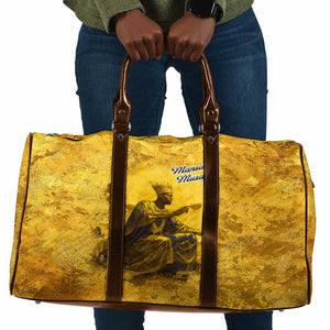 Mansa Musa Travel Bag Golden Legacy Theme Ancient Map Regal Portrait of Mali Emperor Timbuktu - African Pride
