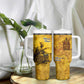 Mansa Musa Tumbler With Handle Golden Legacy Theme Ancient Map Regal Portrait of Mali Emperor Timbuktu - African Pride