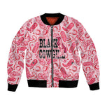 Black Cowgirl Bomber Jacket Boots And Bling - Pink Leopard Western Diva Melanin