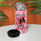 Black Cowgirl 4 in 1 Can Cooler Tumbler Boots And Bling - Pink Leopard Western Diva Melanin