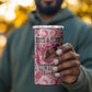 Black Cowgirl 4 in 1 Can Cooler Tumbler Boots And Bling - Pink Leopard Western Diva Melanin