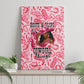 Black Cowgirl Canvas Wall Art Boots And Bling - Pink Leopard Western Diva Melanin