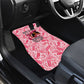 Black Cowgirl Car Mats Boots And Bling - Pink Leopard Western Diva Melanin