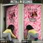 Black Cowgirl Door Cover Boots And Bling - Pink Leopard Western Diva Melanin