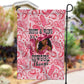 Black Cowgirl Garden Flag Boots And Bling - Pink Leopard Western Diva Melanin