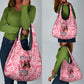 Black Cowgirl Grocery Bag Boots And Bling - Pink Leopard Western Diva Melanin