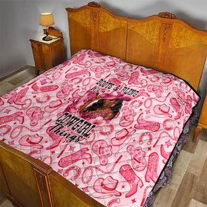 Black Cowgirl Quilt Boots And Bling - Pink Leopard Western Diva Melanin