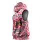 Black Cowgirl Sleeveless Hoodie Boots And Bling - Pink Leopard Western Diva Melanin