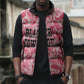 Black Cowgirl Sleeveless Puffer Jacket Boots And Bling - Pink Leopard Western Diva Melanin