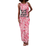 Black Cowgirl Tank Maxi Dress Boots And Bling - Pink Leopard Western Diva Melanin