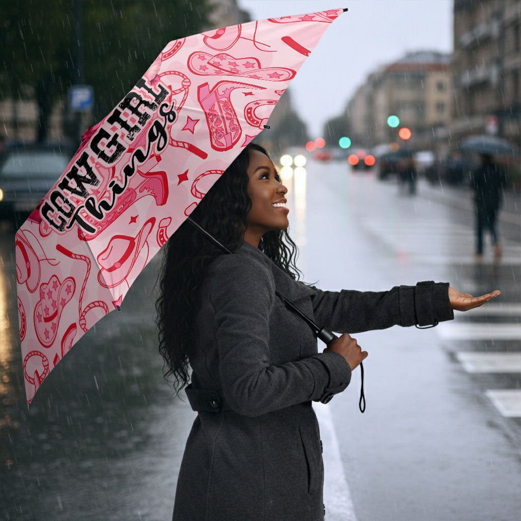 Black Cowgirl Umbrella Boots And Bling - Pink Leopard Western Diva Melanin