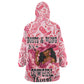 Black Cowgirl Wearable Blanket Hoodie Boots And Bling - Pink Leopard Western Diva Melanin