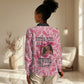 Black Cowgirl Women Casual Shirt Boots And Bling - Pink Leopard Western Diva Melanin