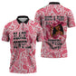 Black Cowgirl Zipper Polo Shirt Boots And Bling - Pink Leopard Western Diva Melanin
