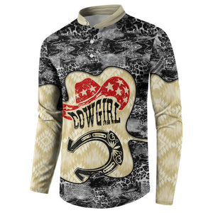 Black Cowgirl Lasso Horseshoe Button Sweatshirt Vintage Retro Leopard Animal