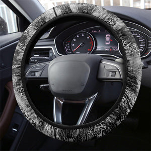 Black Cowgirl Lasso Horseshoe Steering Wheel Cover Vintage Retro Leopard Animal