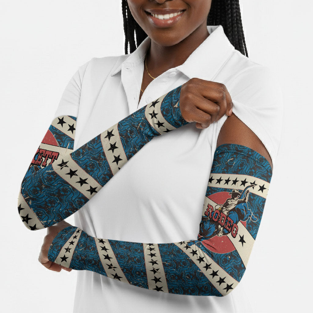 Bill Pickett Black Cowboy Arm Sleeves Western American Heritage - Grunge Stars And Stripes