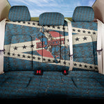 Bill Pickett Black Cowboy Back Car Seat Cover Western American Heritage - Grunge Stars And Stripes