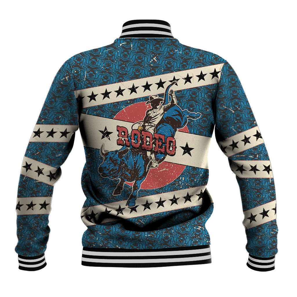 Bill Pickett Black Cowboy Baseball Jacket Western American Heritage - Grunge Stars And Stripes