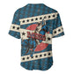 Bill Pickett Black Cowboy Baseball Jersey Western American Heritage - Grunge Stars And Stripes