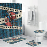 Bill Pickett Black Cowboy Bathroom Set Western American Heritage - Grunge Stars And Stripes