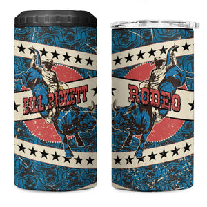 Bill Pickett Black Cowboy 4 in 1 Can Cooler Tumbler Western American Heritage - Grunge Stars And Stripes