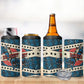 Bill Pickett Black Cowboy 4 in 1 Can Cooler Tumbler Western American Heritage - Grunge Stars And Stripes