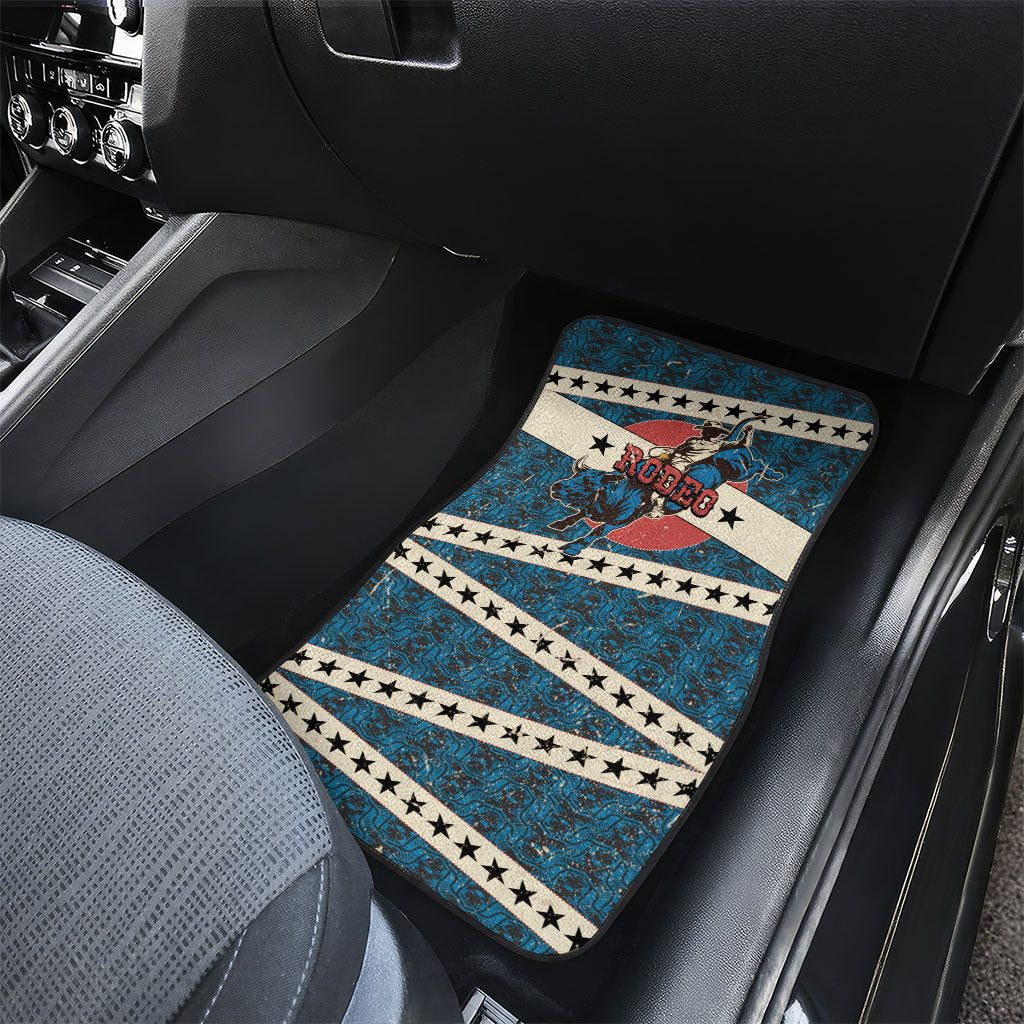 Bill Pickett Black Cowboy Car Mats Western American Heritage - Grunge Stars And Stripes