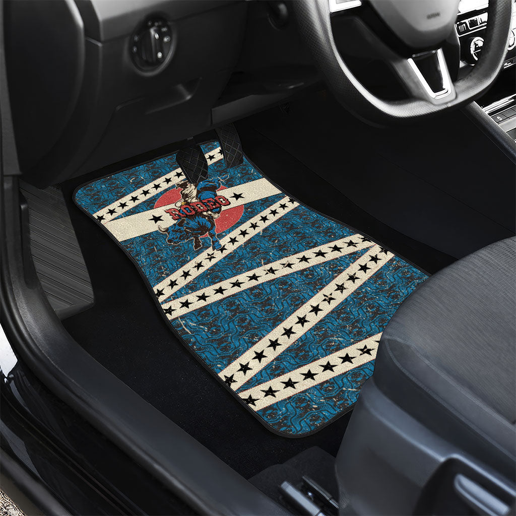Bill Pickett Black Cowboy Car Mats Western American Heritage - Grunge Stars And Stripes