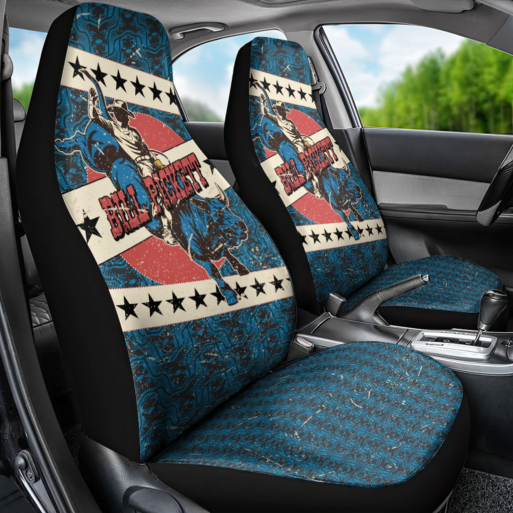 Bill Pickett Black Cowboy Car Seat Cover Western American Heritage - Grunge Stars And Stripes