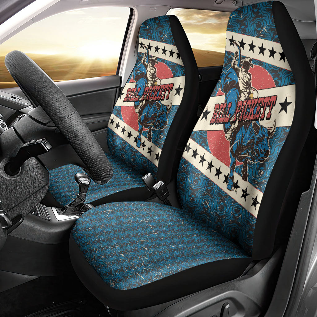 Bill Pickett Black Cowboy Car Seat Cover Western American Heritage - Grunge Stars And Stripes