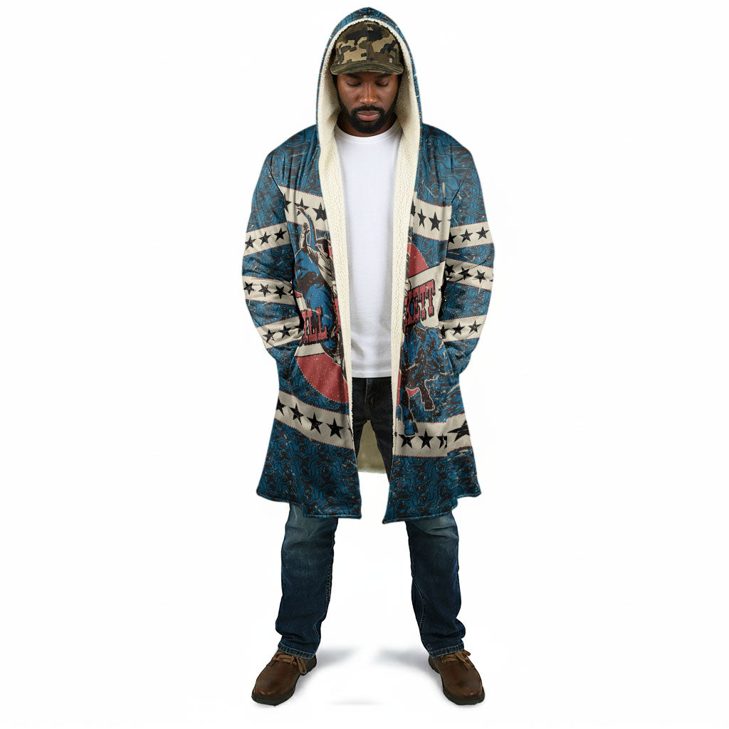 Bill Pickett Black Cowboy Cloak Western American Heritage - Grunge Stars And Stripes
