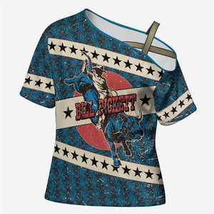 Bill Pickett Black Cowboy Cross Shoulder Shirt Western American Heritage - Grunge Stars And Stripes