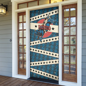 Bill Pickett Black Cowboy Door Cover Western American Heritage - Grunge Stars And Stripes