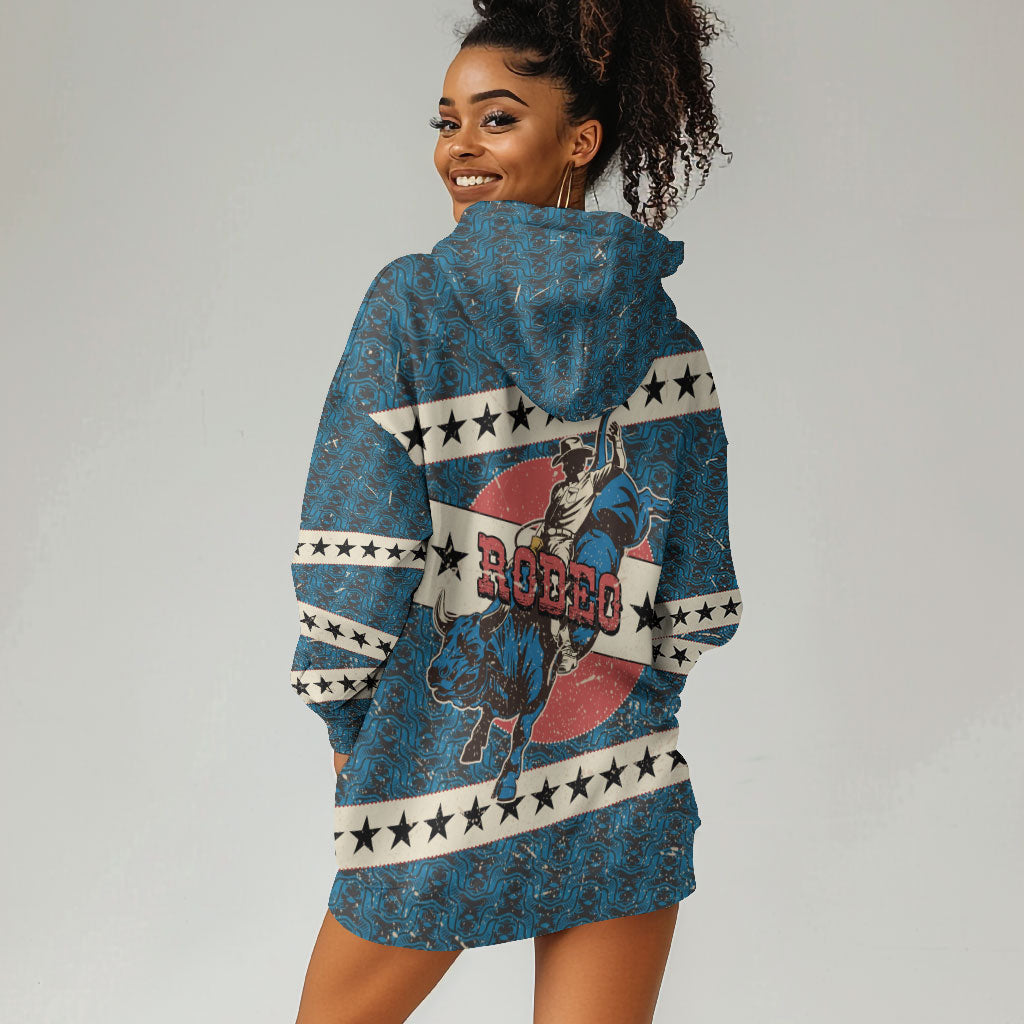 Bill Pickett Black Cowboy Hoodie Dress Western American Heritage - Grunge Stars And Stripes