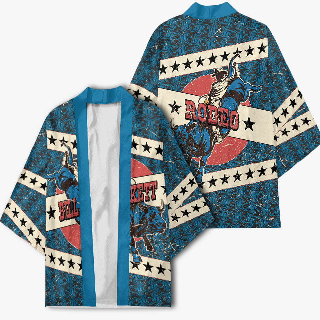 Bill Pickett Black Cowboy Kimono Western American Heritage - Grunge Stars And Stripes