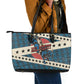 Bill Pickett Black Cowboy Leather Tote Bag Western American Heritage - Grunge Stars And Stripes